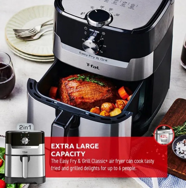 Brand New T-fal Easy Fry & Grill Classic+ 2-in-1 Air Fryer