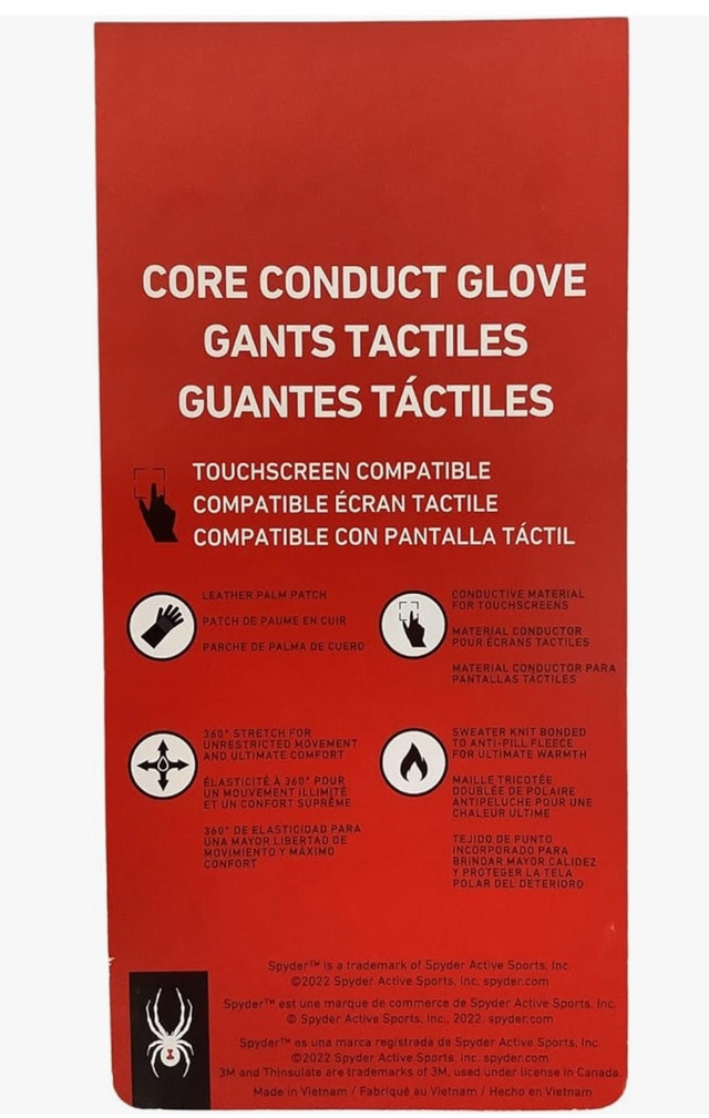 Brand New Spyder Core Conduct Touchscreen Winter Gloves - photo 4