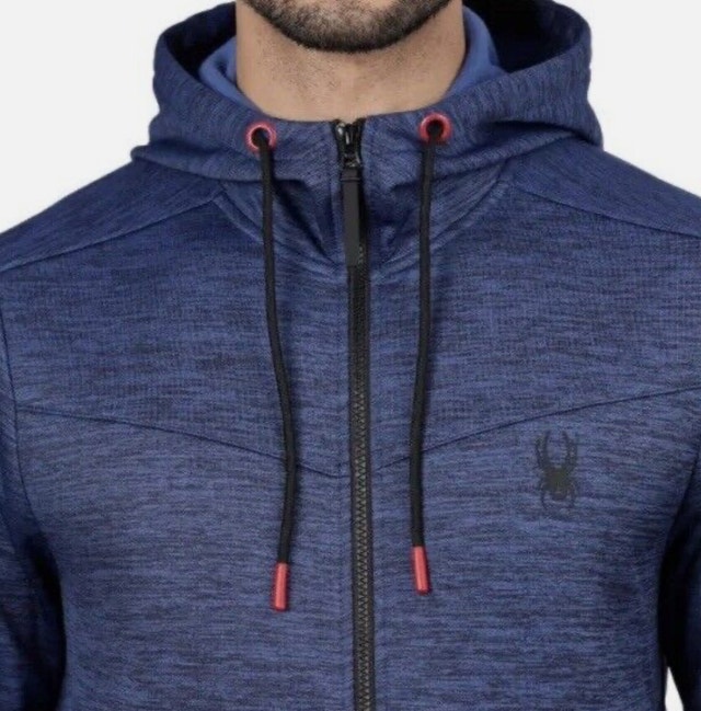 Brand New Spyder Active Men’s Hooded Full Zip Jacket - Navy Blue - photo 3