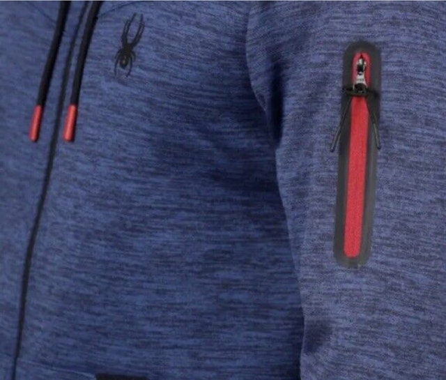 Brand New Spyder Active Men’s Hooded Full Zip Jacket - Navy Blue - photo 4