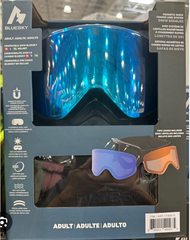 BLUESKY Ski Snow Goggles Magnetic Lens