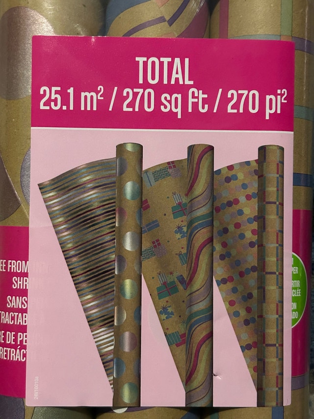 Brand New Signature Gift Wrap - Pk of 3 Rolls