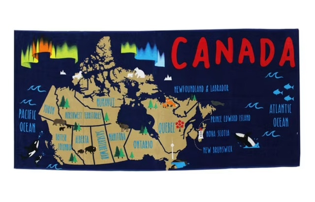 Brand New Canada Map Beach Pool Travel Towel - photo 3