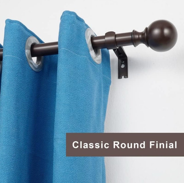 Brand New Hosmile Decorative Window Curtain Rod wt Round Finials - photo 3