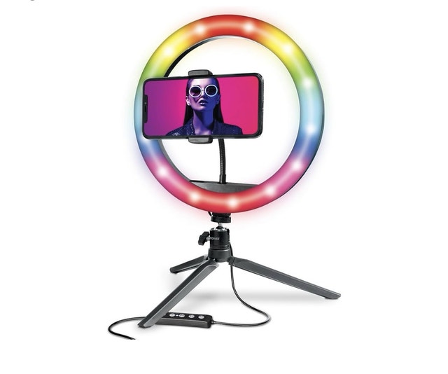 Bower RGB Ring Light with Phone Holder & Tripod
