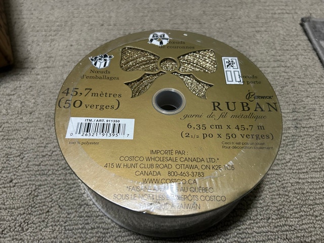 Berwick Gold Wired Ribbon - 50 Yards - photo 3