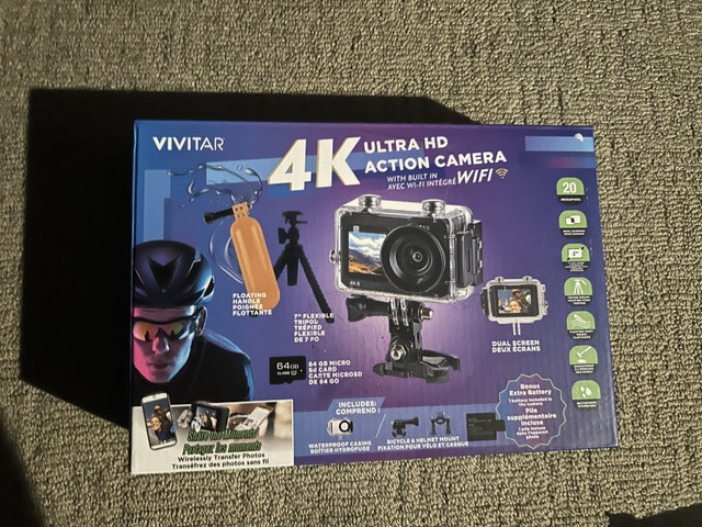 Brand New Vivitar 4K Ultra HD WiFi Action Camera Set