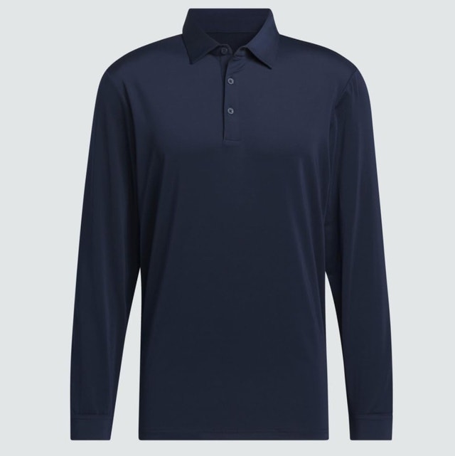 Brand New Adidas Core Men's Long Sleeve Golf Polo Shirt - Navy - photo 2
