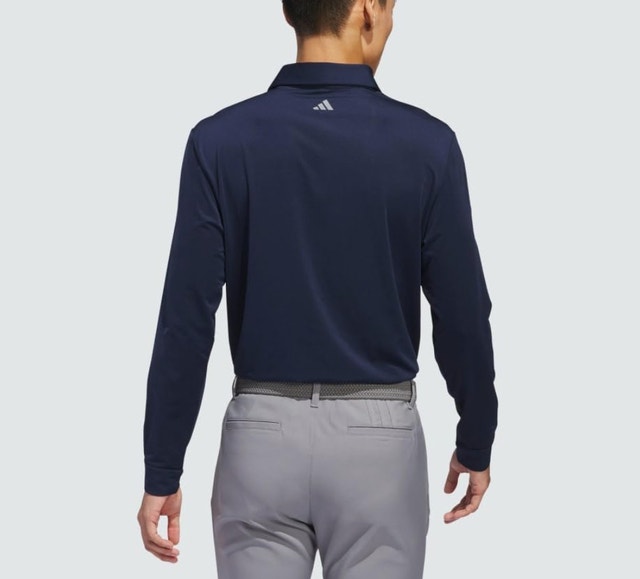 Brand New Adidas Core Men's Long Sleeve Golf Polo Shirt - Navy - photo 4
