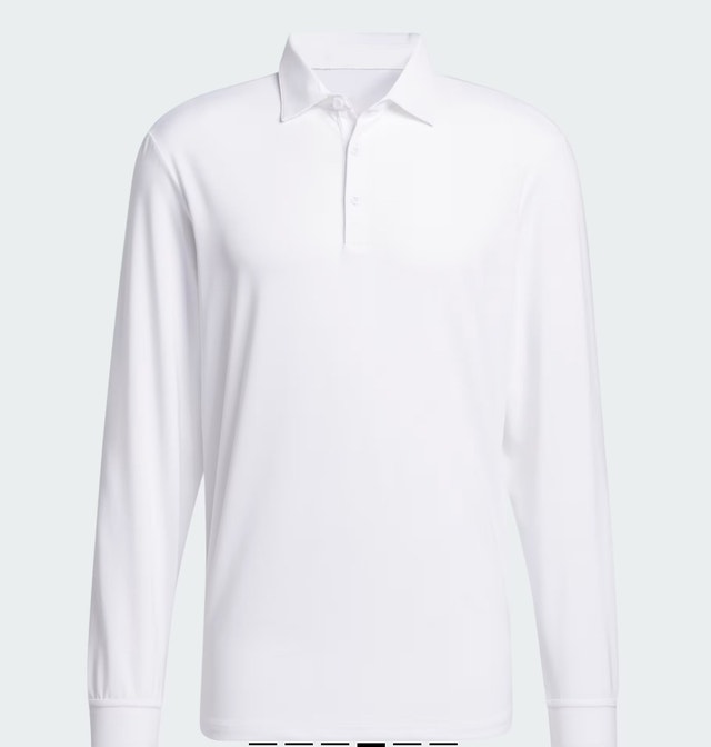 Brand New Adidas Core Men’s Long Sleeve Polo Golf Shirt - White - photo 2