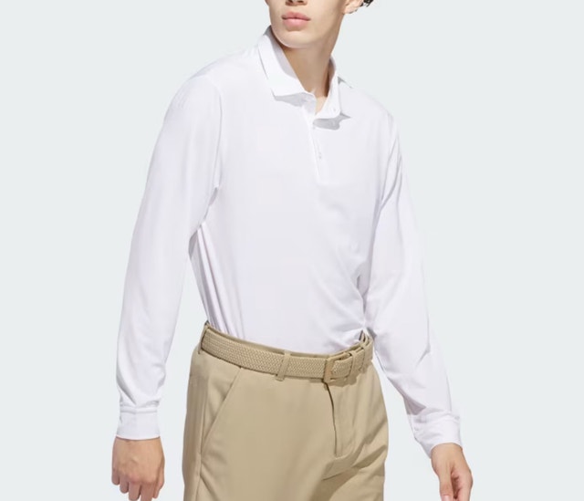 Brand New Adidas Core Men’s Long Sleeve Polo Golf Shirt - White - photo 3