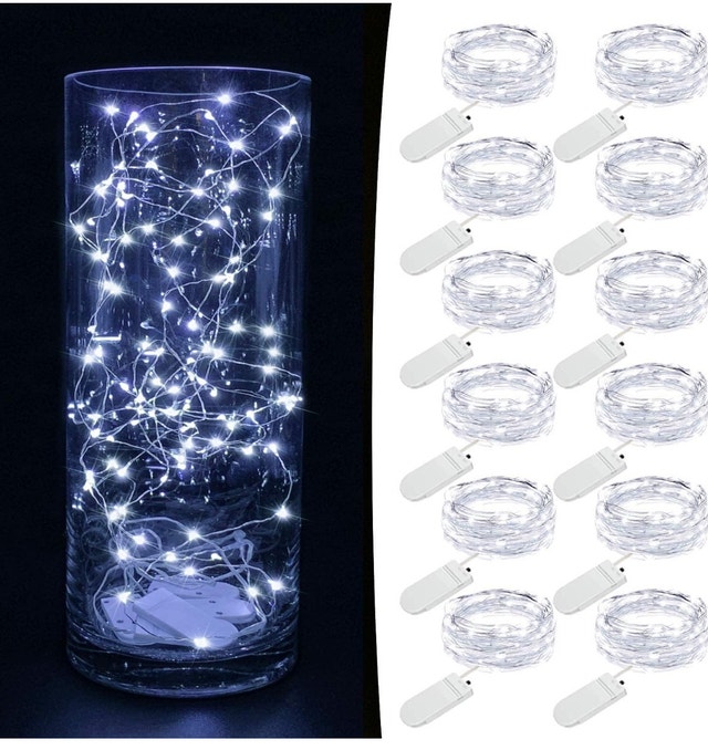 MUMUXI 12 Pk LED Christmas Fairy Lights (Cool-white) - photo 2