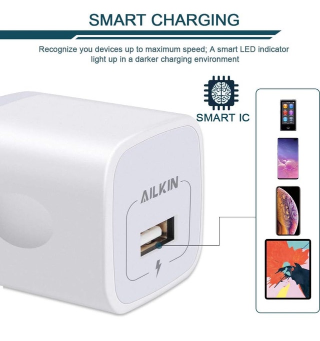 AILKIN USB Charger Wall Plug - 5 Pack - photo 5