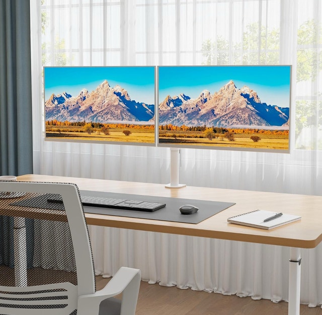 Brand New Bontec Dual Monitor Desk Mount Stand
