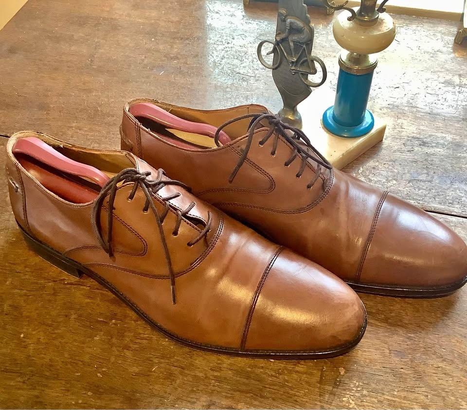 Johnston Murphy Cap Toe Oxford Leather Dress Shoes Sz 11
