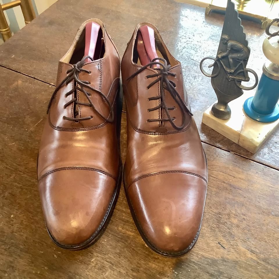 Johnston Murphy Cap Toe Oxford Leather Dress Shoes Sz 11 - photo 2