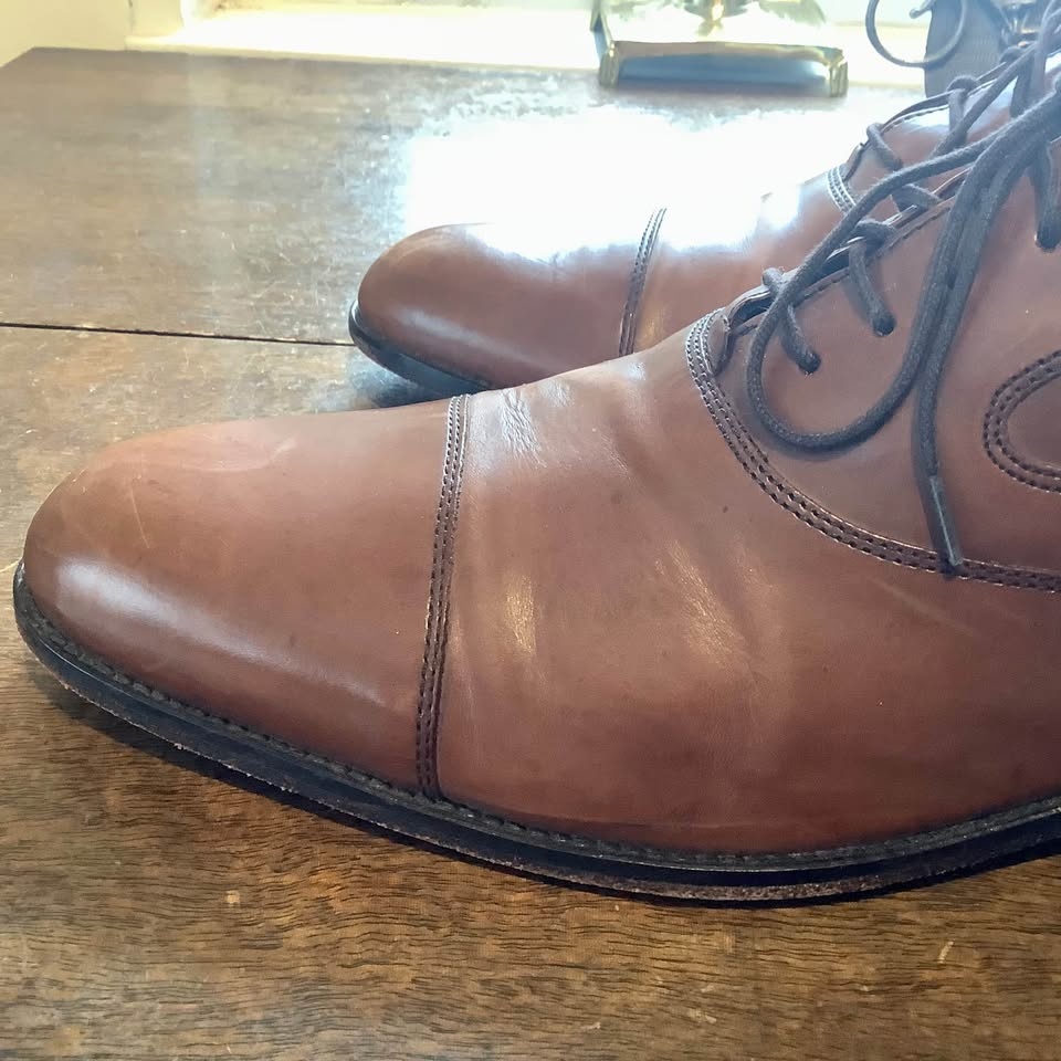 Johnston Murphy Cap Toe Oxford Leather Dress Shoes Sz 11 - photo 4