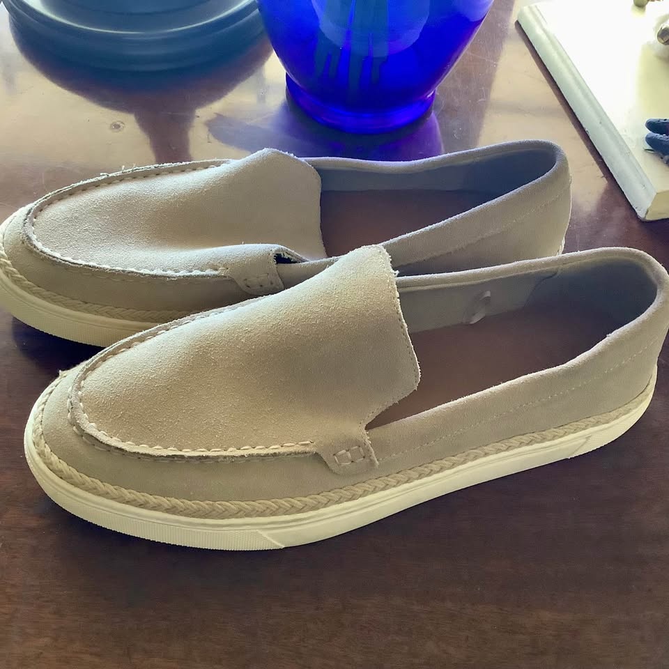 Zara Suede Slip-On Loafers - Off White - Men's EU 42/US 9 - photo 2