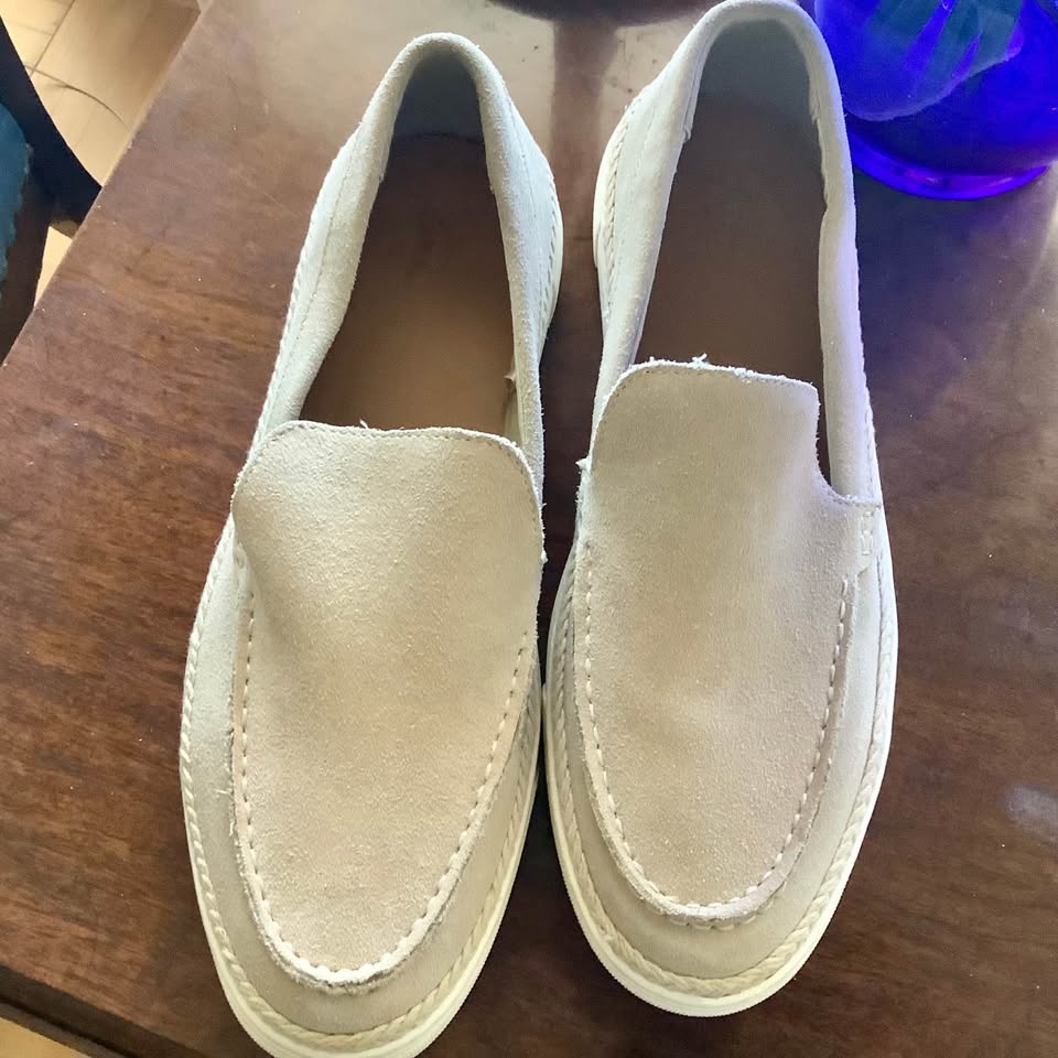 Zara Suede Slip-On Loafers - Off White - Men's EU 42/US 9 - photo 3