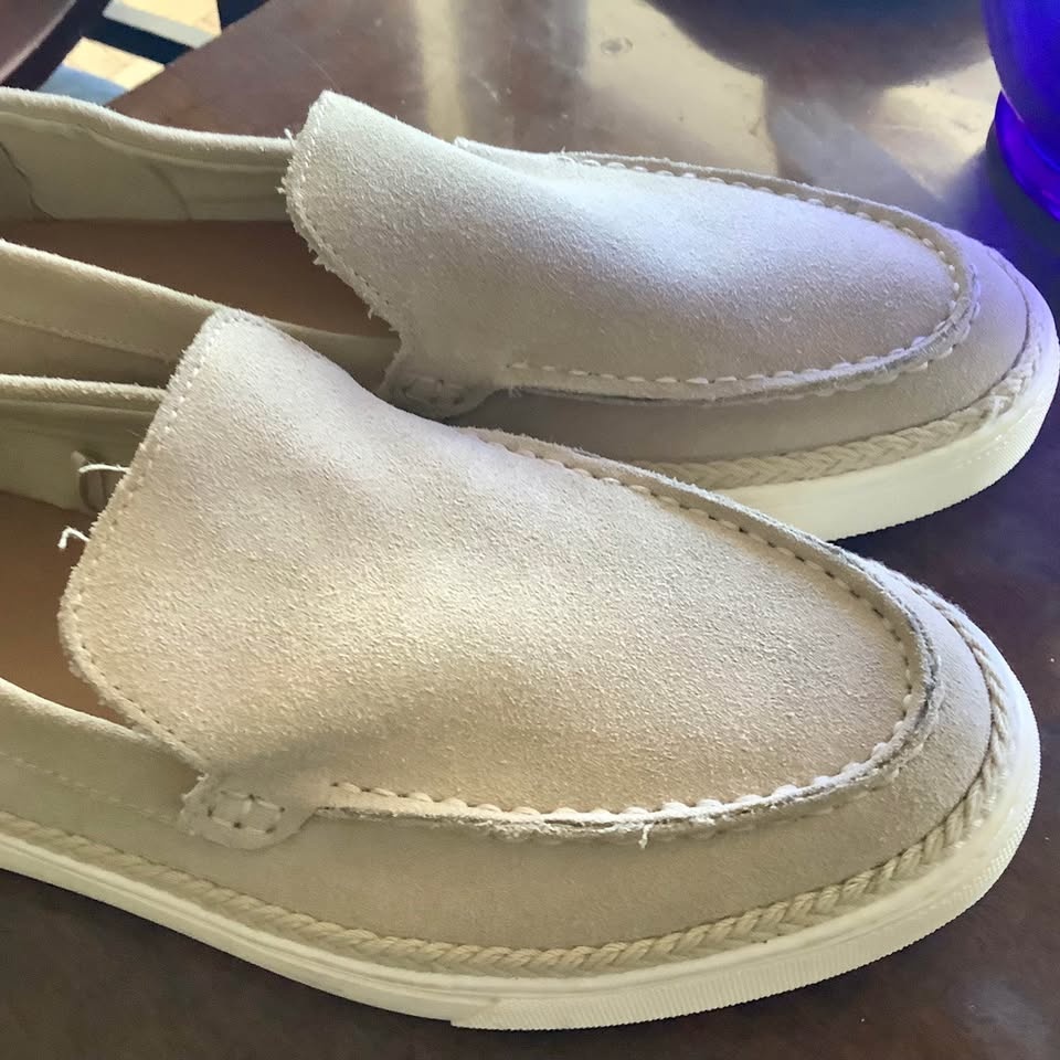 Zara Suede Slip-On Loafers - Off White - Men's EU 42/US 9 - photo 4