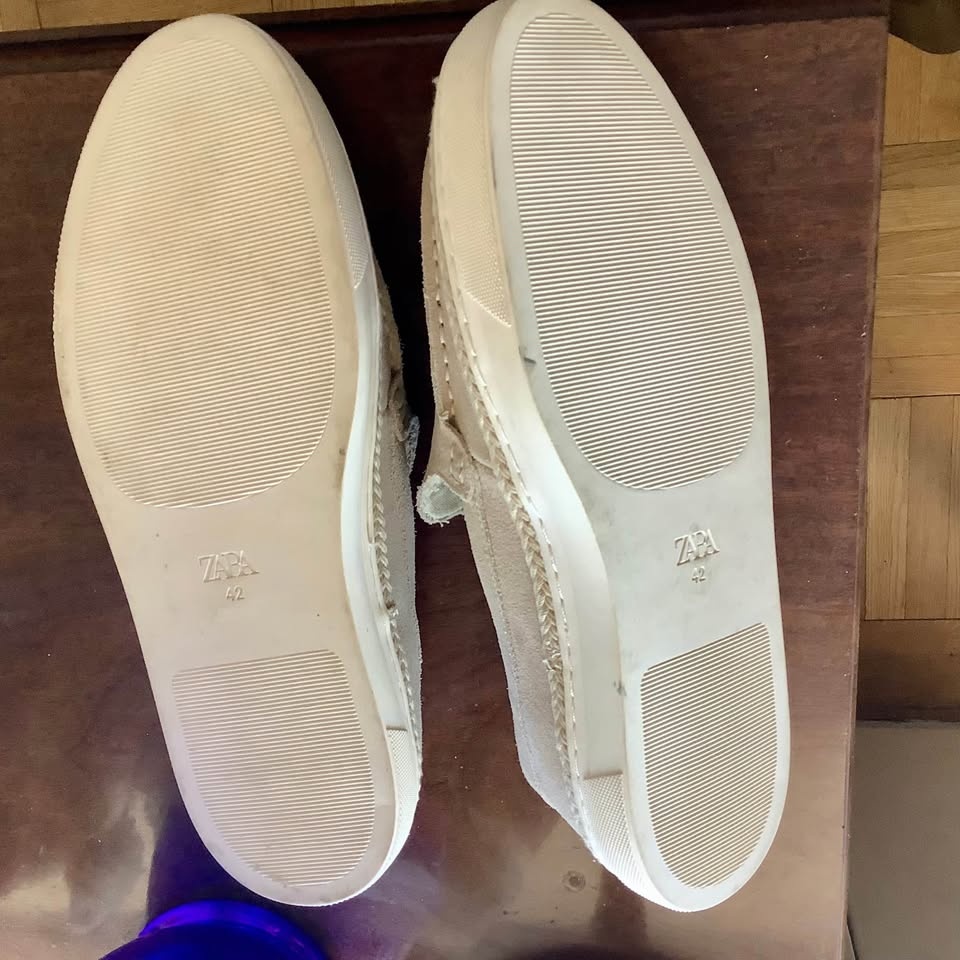 Zara Suede Slip-On Loafers - Off White - Men's EU 42/US 9 - photo 5