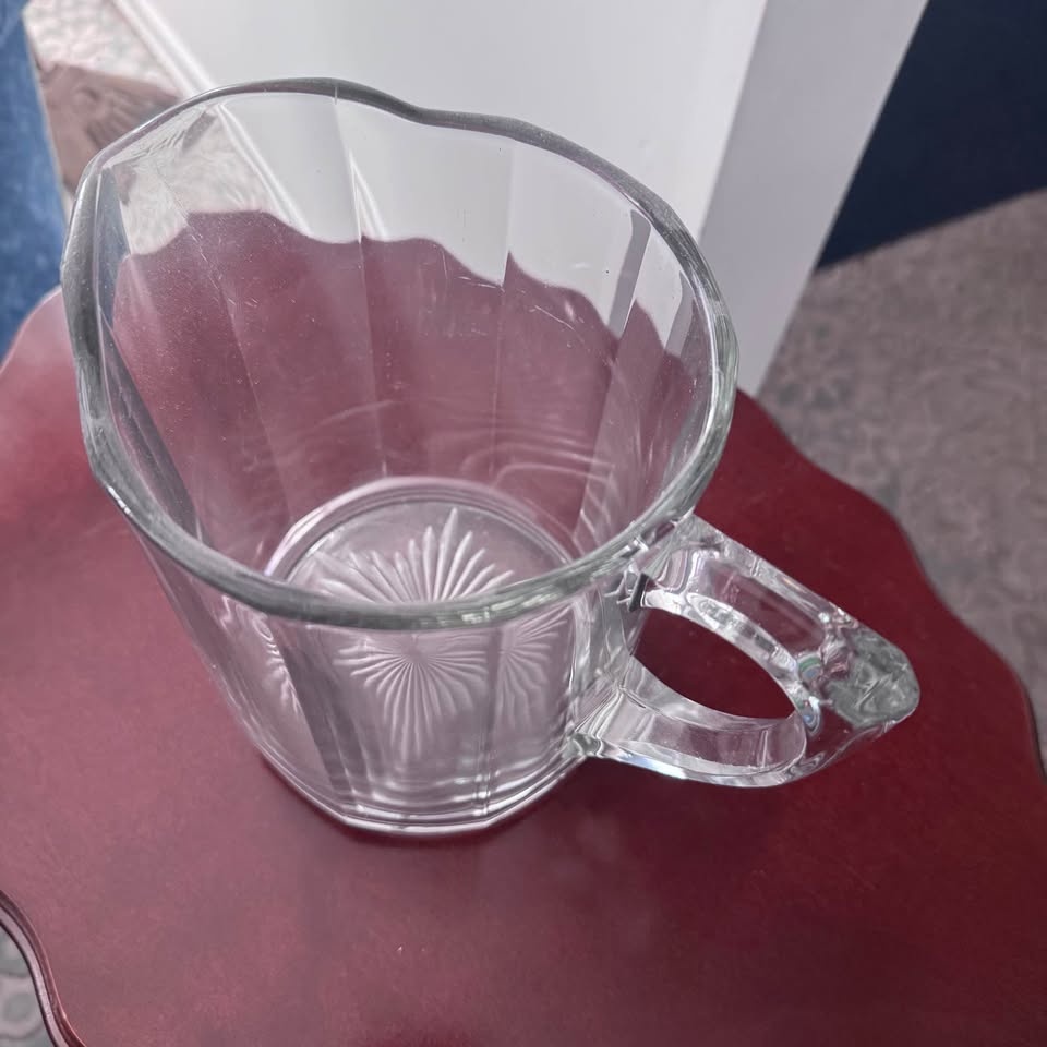 Heavy, weighted glass pitcher - photo 2