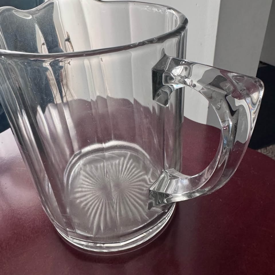 Heavy, weighted glass pitcher - photo 3