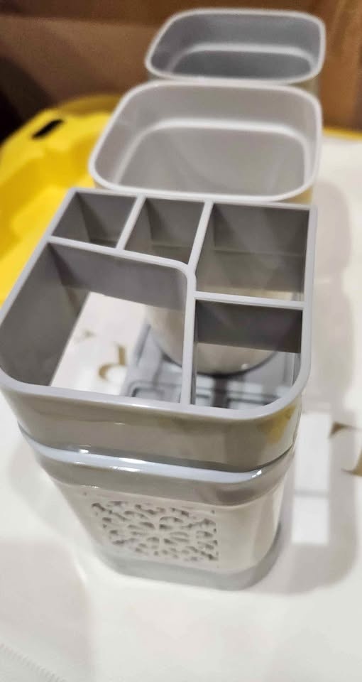 Gray Plastic Bathroom Organizer