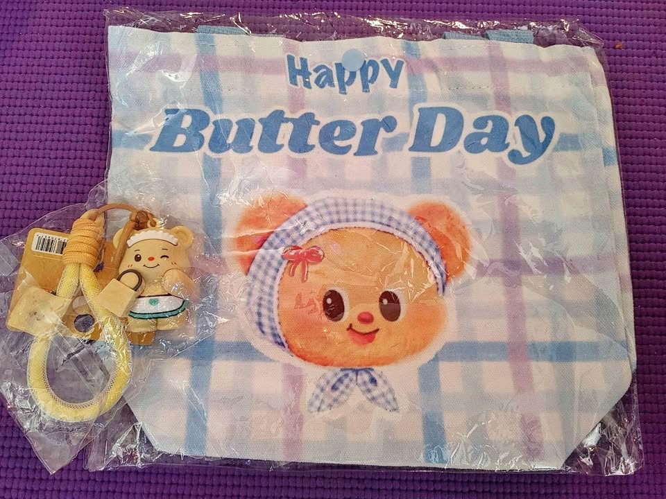 Butter bear 🧸 - Happy Butter Day Tote Bag & Pendant