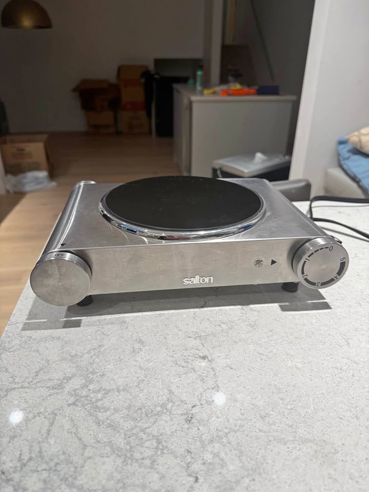 Salton Stainless Steel Single Burner Hot Plate