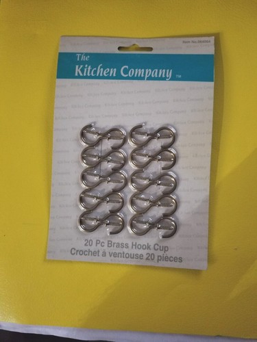 The Kitchen Company 20 Brass Hook Cups