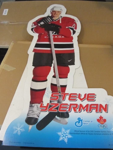 NIB 2002 Post General Mills Olympics NHL Steve Yzerman Standee