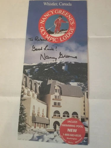 Nancy Greene Olympic Champion Skier Signed Brochure
