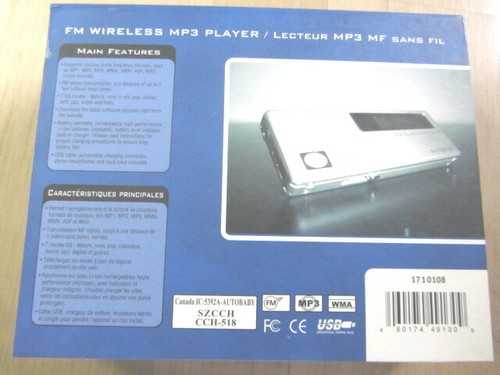 LECTEUR MP3 PLAYER FM Transmitter Bundled w/ original box- Works - photo 5