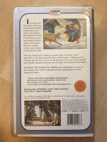 Francis: The Knight of Assisi (VHS TAPE) Animated - photo 3