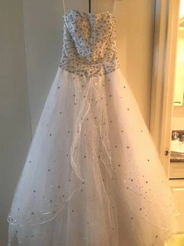 Princess Style Strapless Wedding Dress - Excellent Condition - photo 3