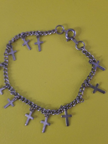 Vintage 90's Holy Cross Chain Bracelet - photo 2