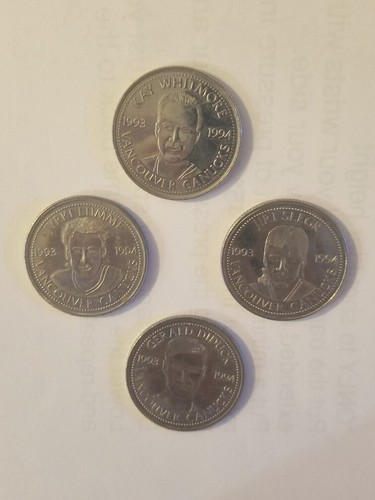 1993-94 Vancouver Canucks Team Coin Collection Lot (4 Coins) - photo 2