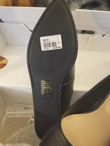 NEW Aldo Zareni-97 Black Leather Flats - Women's Size 6 - photo 4