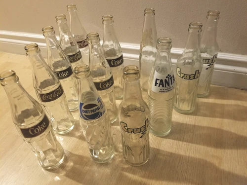 13 Vintage Collectible Soda Glass Bottles - photo 2