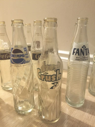 13 Vintage Collectible Soda Glass Bottles - photo 3