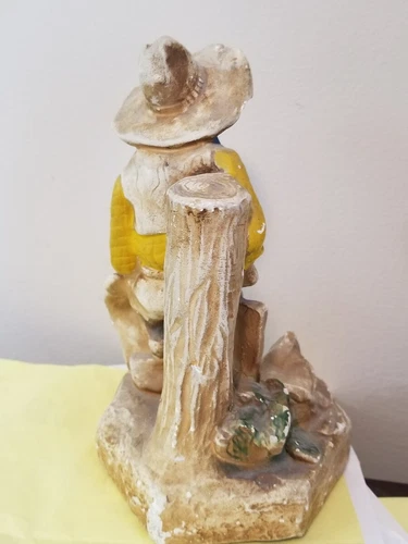 Rare Vintage Ceramic Cowboy Villain Statue Sculpture - photo 4