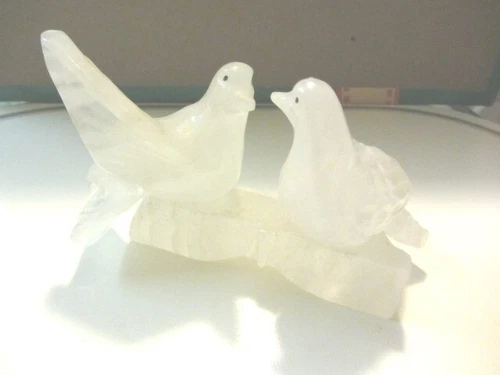 Frosted Onyx Birds Art Sculpture - photo 2