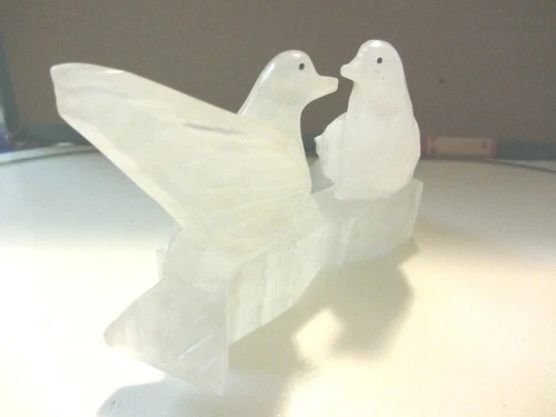 Frosted Onyx Birds Art Sculpture - photo 4