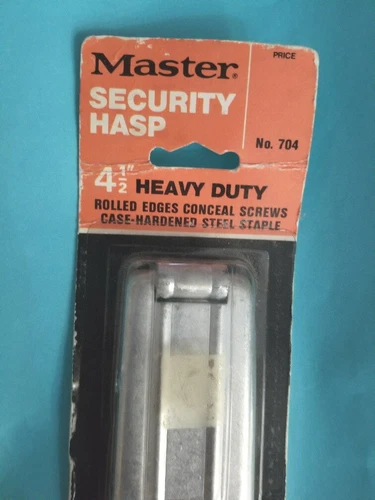Vintage Master Security Hasp 4.5" Heavy Duty Steel No. 704 Milwa - photo 2