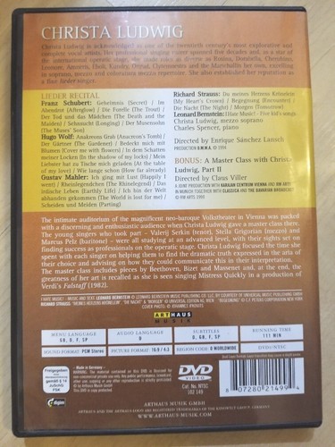 Christa Ludwig: Schubert - Die Winterreise (DVD, 2009) - photo 2