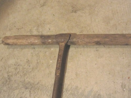 Antique Farm Auger Hand Drill with Wooden Handle - photo 4