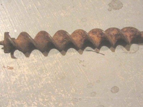 Antique Farm Auger Hand Drill with Wooden Handle - photo 5