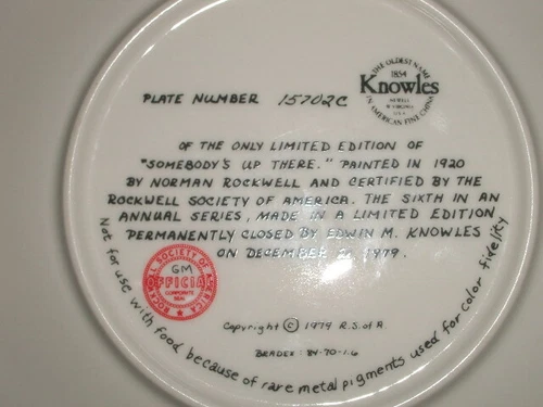 KNOWLES Norman Rockwell Christmas Plate 1979 - photo 2