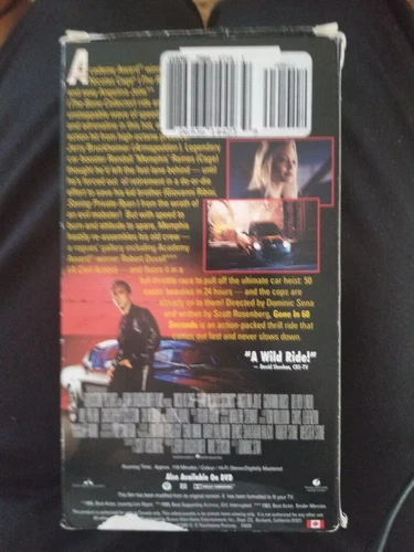 Gone in 60 Seconds VHS Tape - Nicolas Cage - photo 2